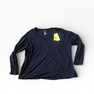 All In Motion Women’s XXL Top Black Long Sleeve Side Slit New